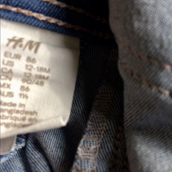 12-18m H&M Dark Wash Overalls - Picture 4 of 4